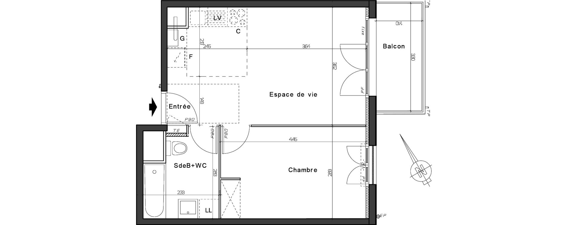 Appartement T2 de 39,78 m2 &agrave; Nogent-Sur-Oise Centre