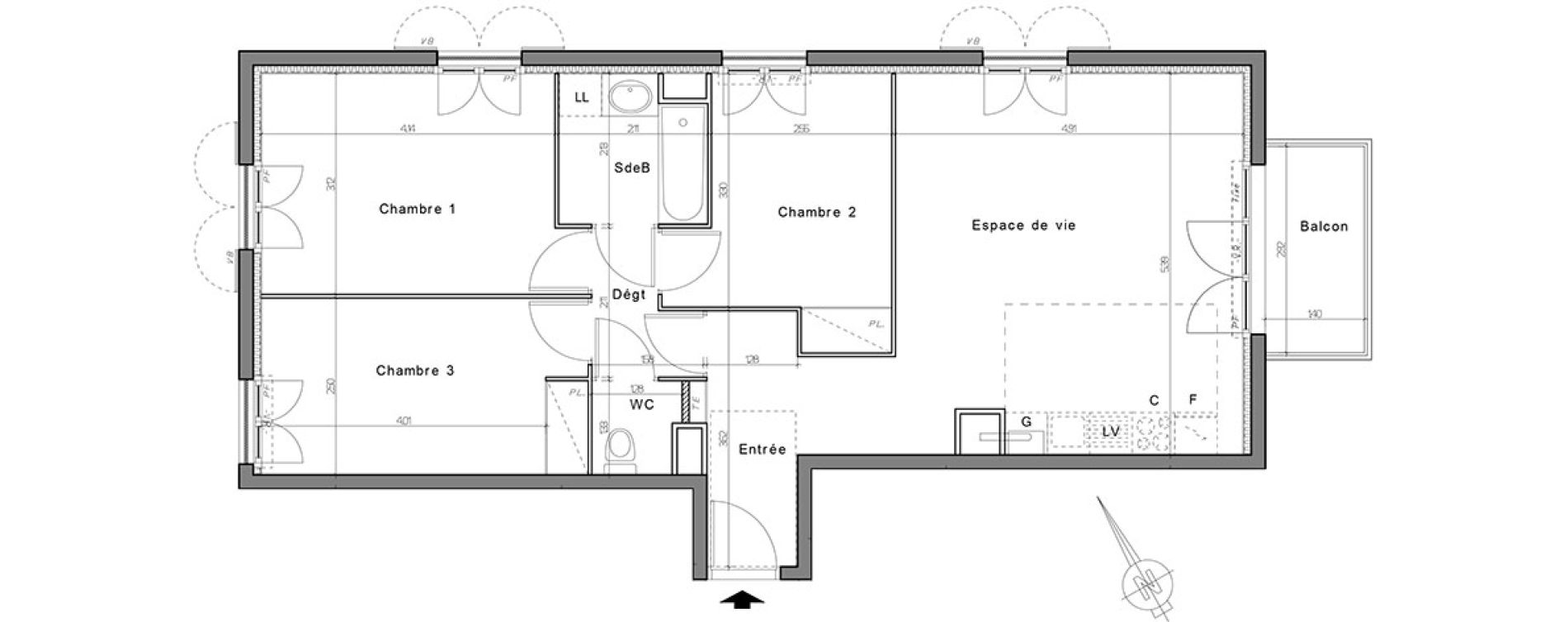 Appartement T4 de 75,82 m2 &agrave; Nogent-Sur-Oise Centre