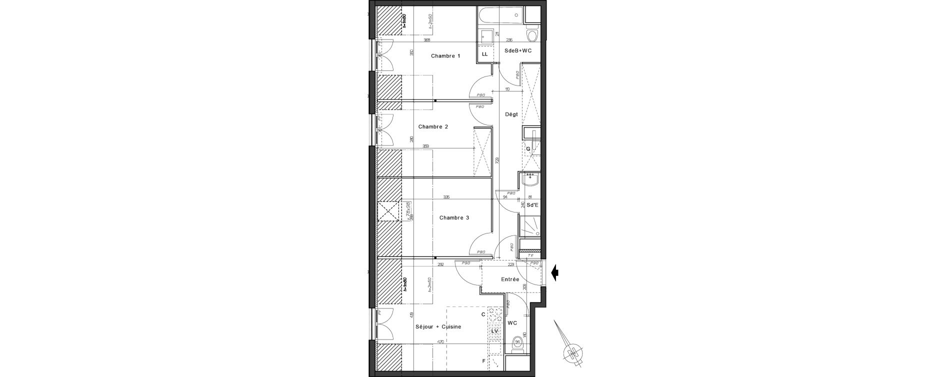 Appartement T4 de 69,81 m2 &agrave; Nogent-Sur-Oise Centre