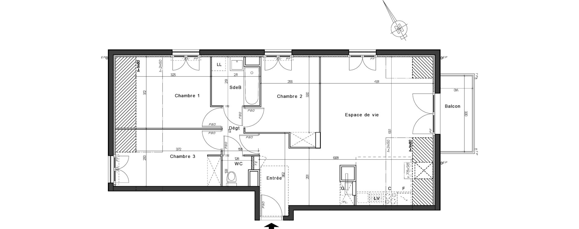 Appartement T4 de 75,42 m2 &agrave; Nogent-Sur-Oise Centre