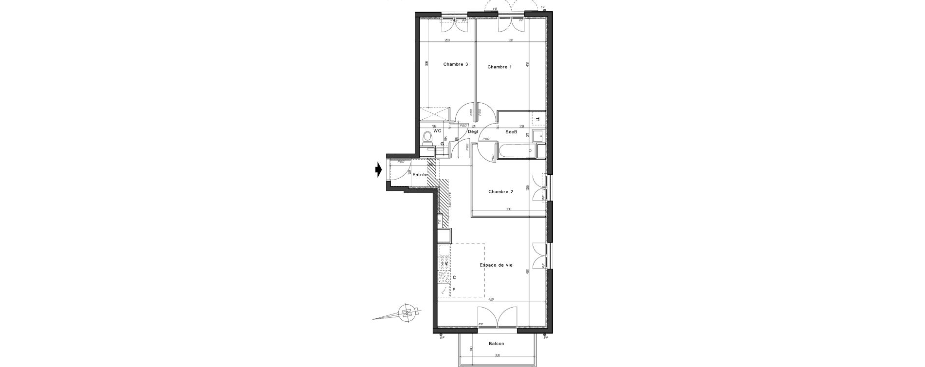 Appartement T4 de 72,29 m2 &agrave; Nogent-Sur-Oise Centre