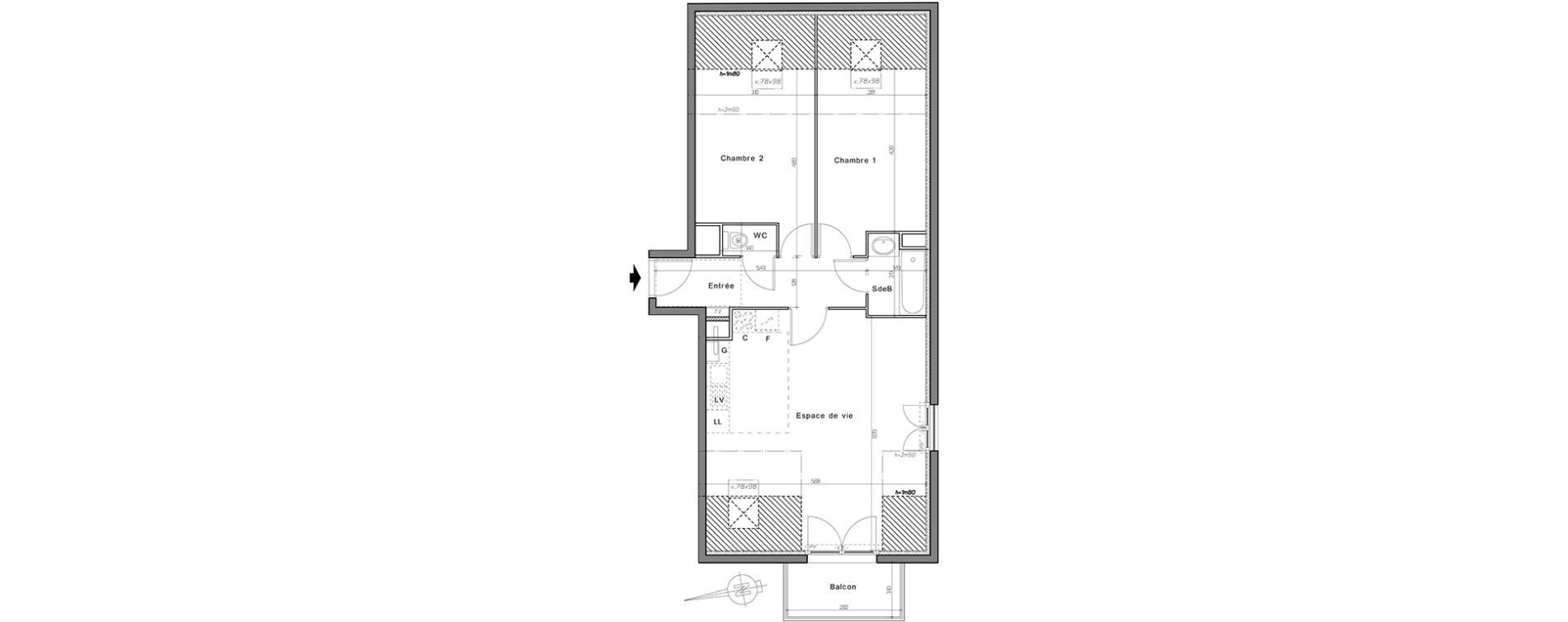 Appartement T3 de 66,27 m2 &agrave; Nogent-Sur-Oise Centre
