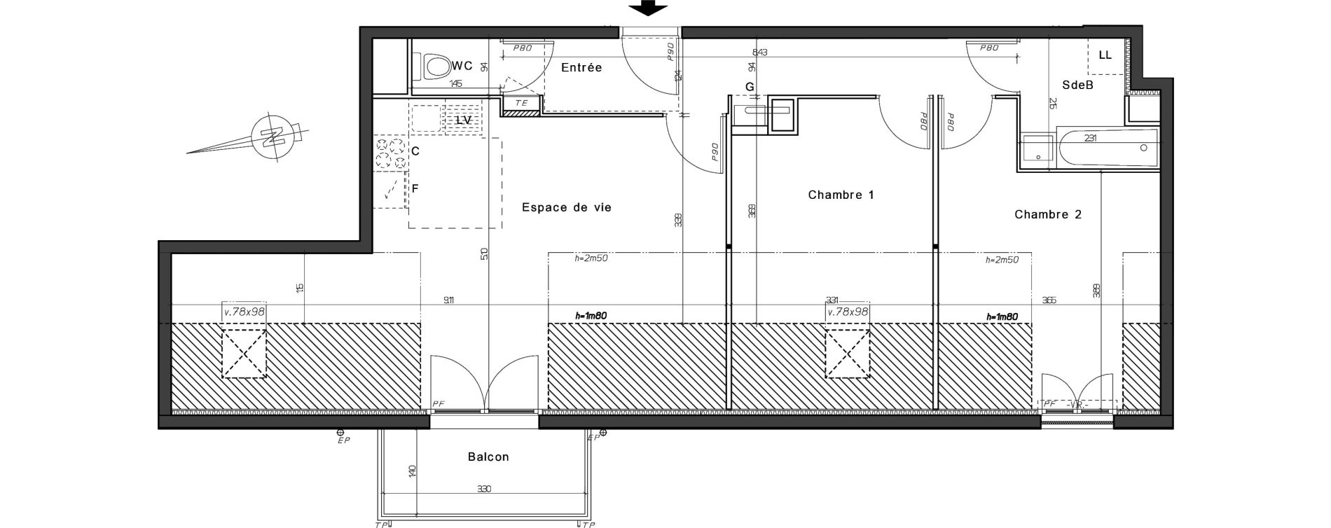 Appartement T3 de 66,04 m2 &agrave; Nogent-Sur-Oise Centre