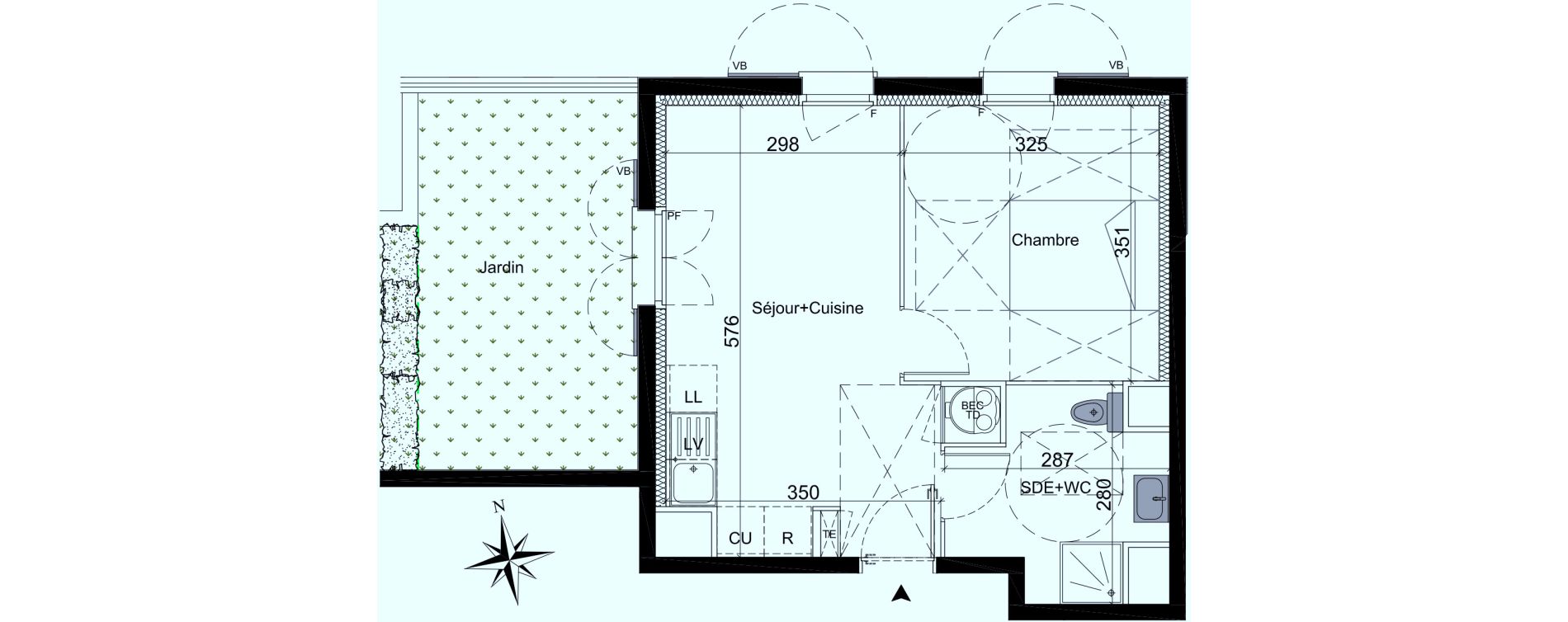 Appartement T2 de 35,61 m2 &agrave; Orry-La-Ville Centre