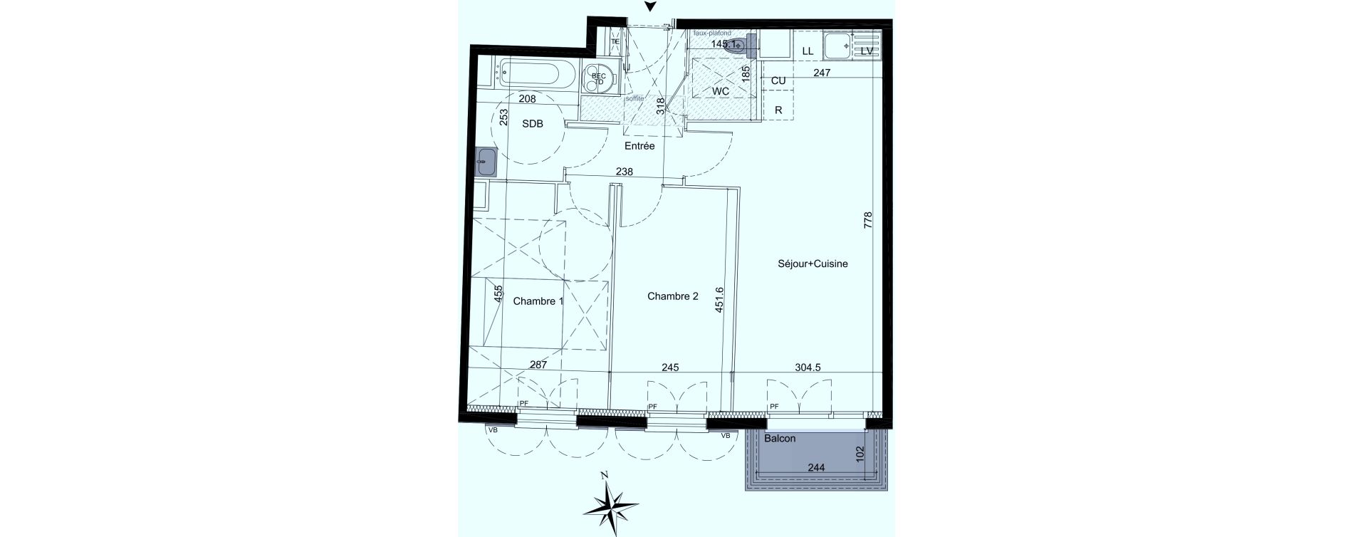 Appartement T3 de 60,71 m2 &agrave; Orry-La-Ville Centre