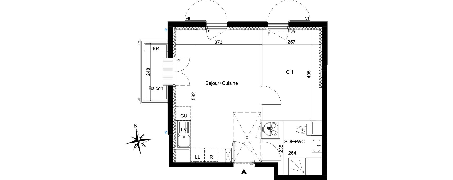 Appartement T2 de 35,53 m2 &agrave; Orry-La-Ville Centre