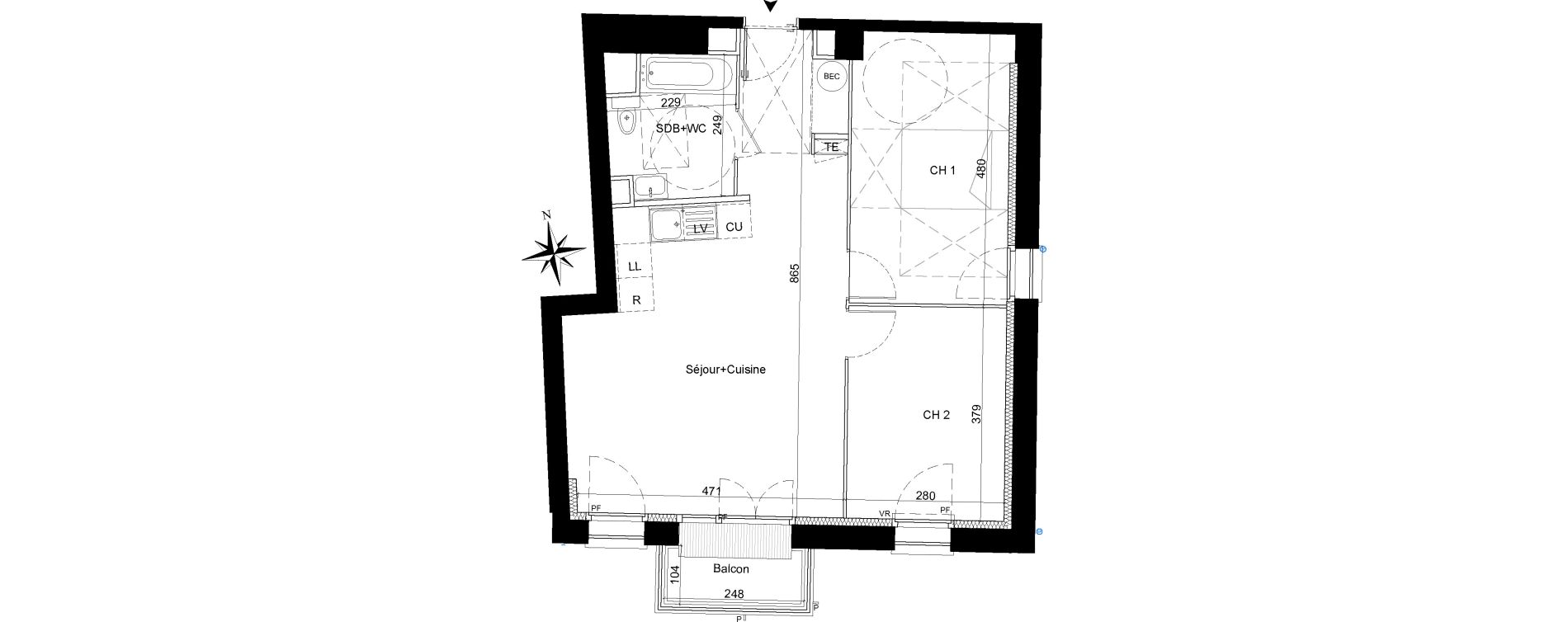 Appartement T3 de 60,20 m2 &agrave; Orry-La-Ville Centre