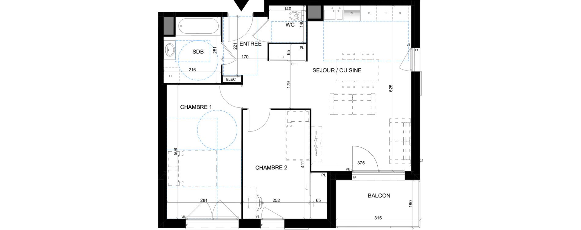 Appartement T3 de 64,86 m2 &agrave; Pont-Sainte-Maxence Pont ste maxence