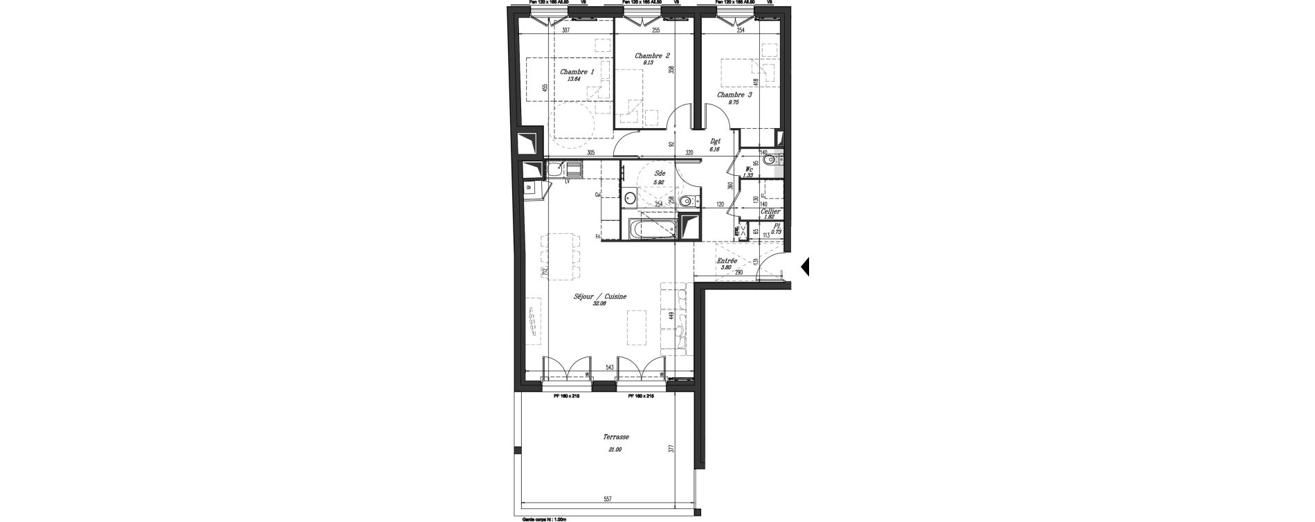 Appartement T4 de 84,36 m2 à Précy-Sur-Oise Centre