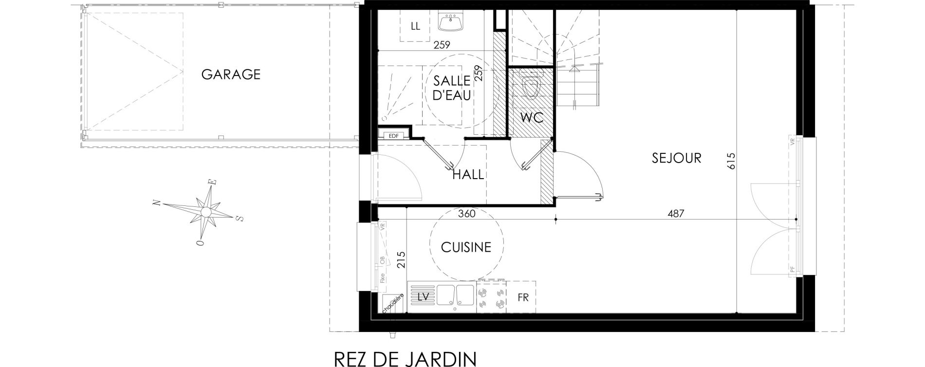 Maison T4 de 82,40 m2 &agrave; Rib&eacute;court-Dreslincourt Centre