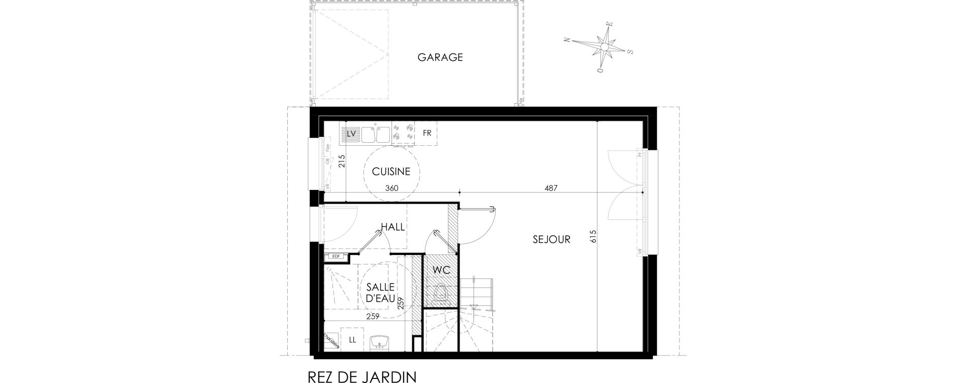 Maison T4 de 82,40 m2 &agrave; Rib&eacute;court-Dreslincourt Centre