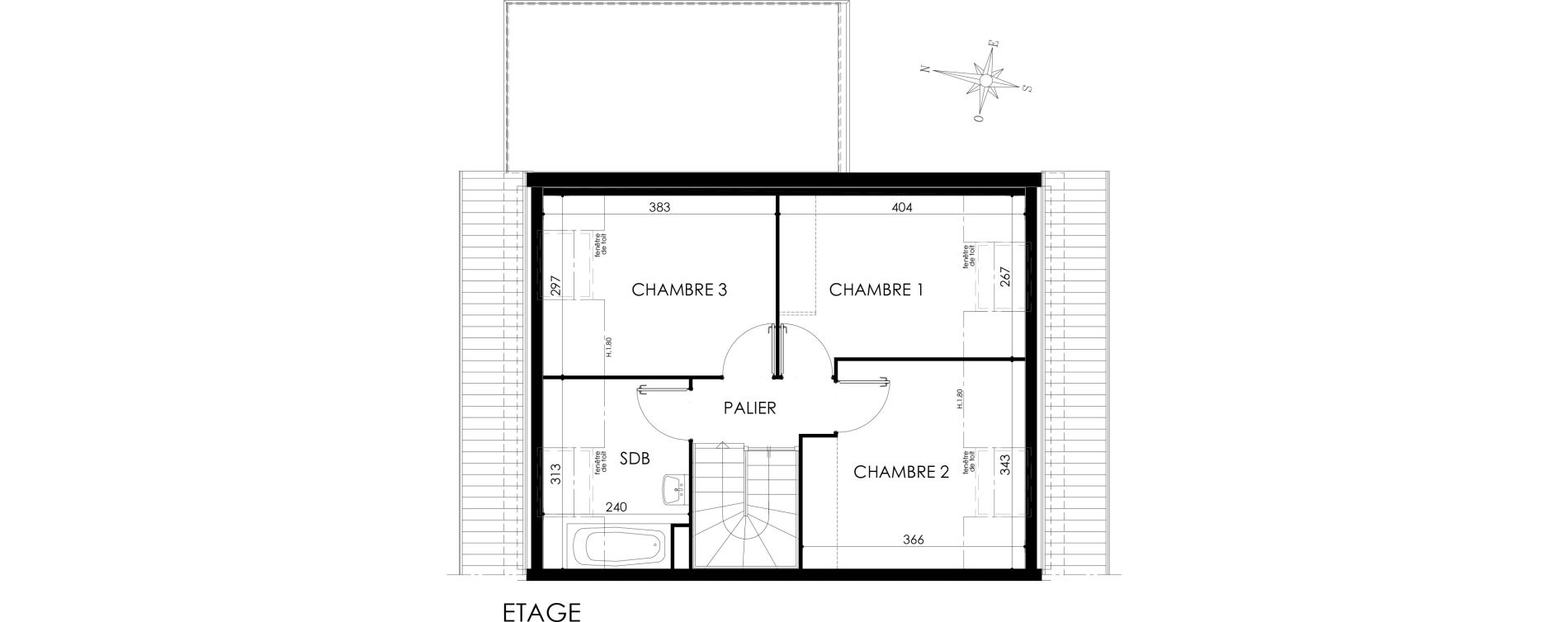 Maison T4 de 82,40 m2 &agrave; Rib&eacute;court-Dreslincourt Centre