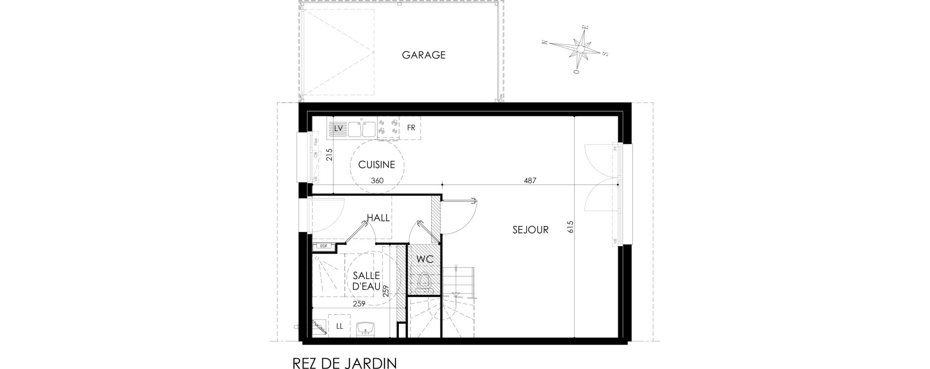 Maison T4 de 82,40 m2 &agrave; Rib&eacute;court-Dreslincourt Centre