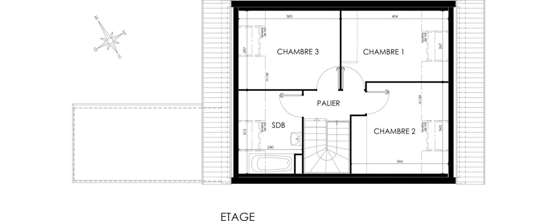 Maison T4 de 82,40 m2 &agrave; Rib&eacute;court-Dreslincourt Centre