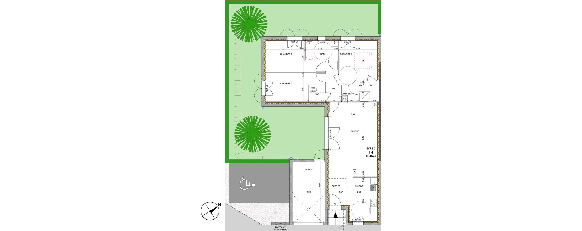 Maison T4 de 81,46 m2 &agrave; Saint-Maximin Centre