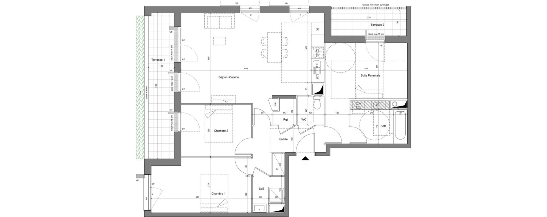 Appartement T4 de 87,51 m2 &agrave; Senlis Centre ville
