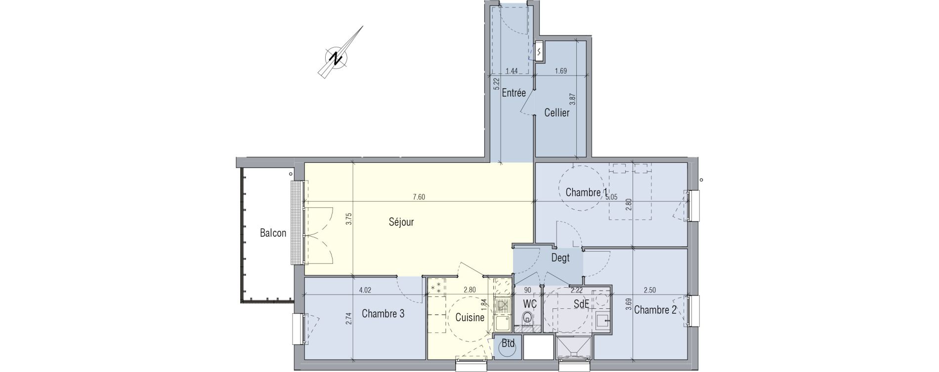 Appartement T4 de 94,00 m2 &agrave; Venette Centre