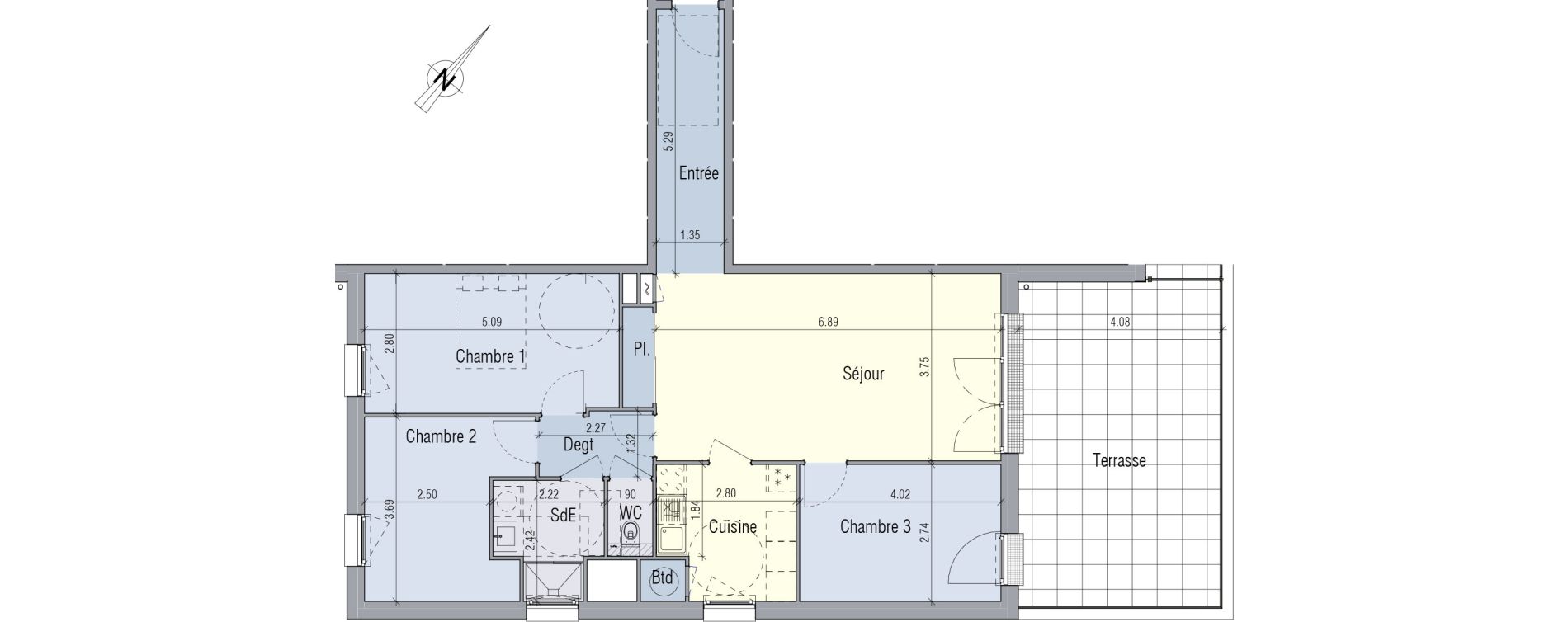 Appartement T4 de 86,73 m2 &agrave; Venette Centre