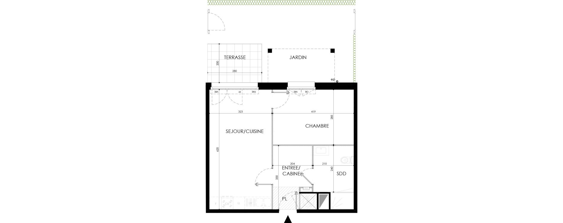 Appartement T2 de 44,75 m2 &agrave; Ambleteuse Centre