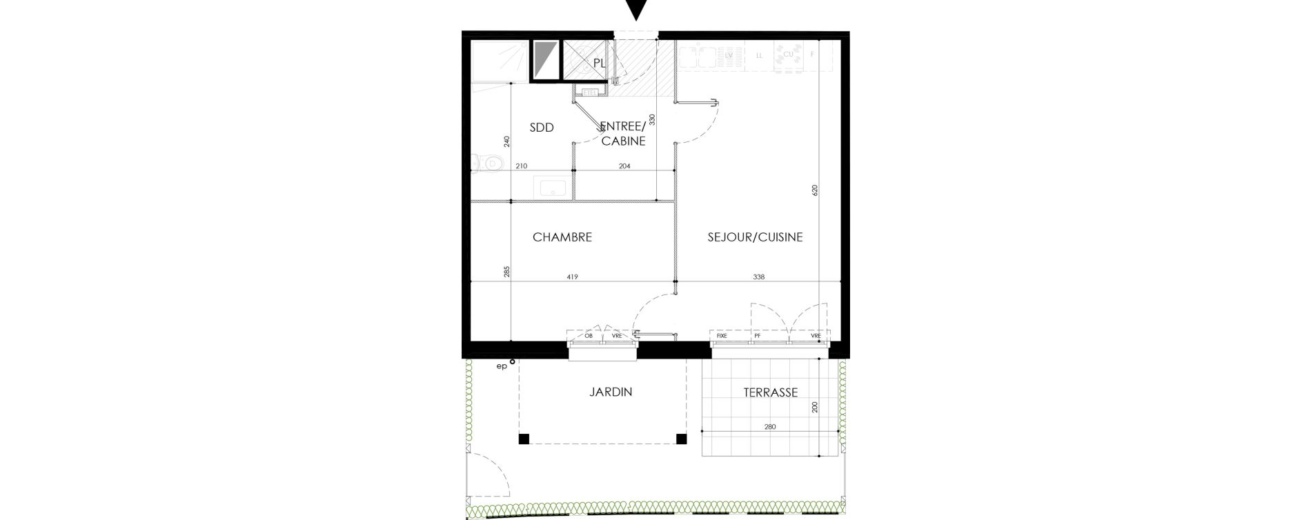 Appartement T2 de 45,70 m2 &agrave; Ambleteuse Centre