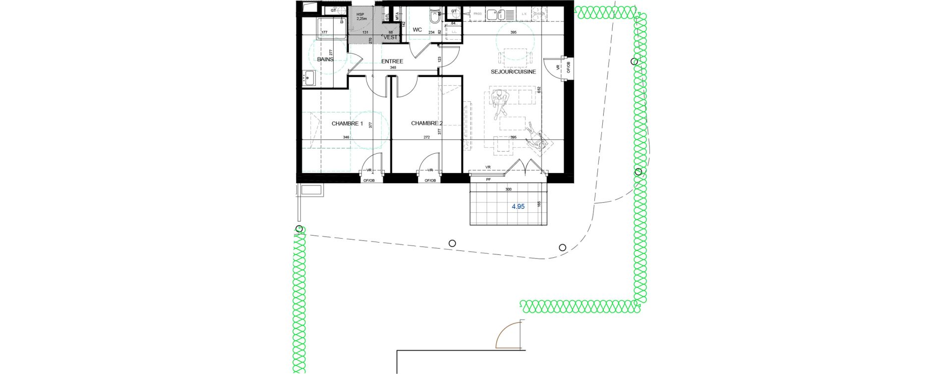 Appartement T3 de 63,82 m2 &agrave; Arques Centre