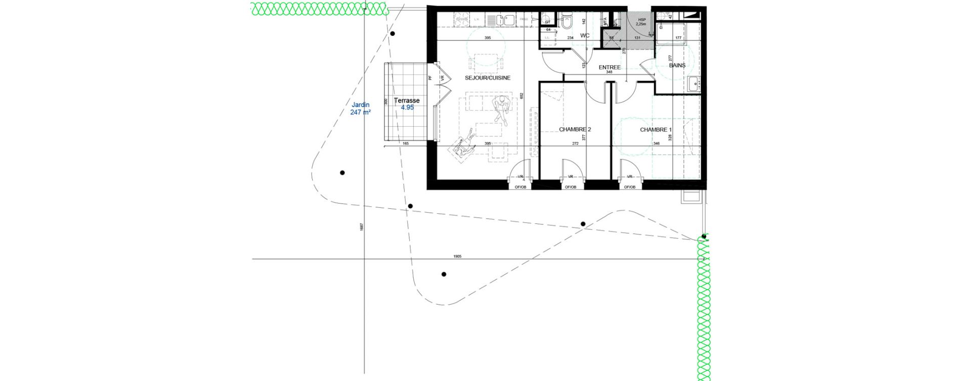 Appartement T3 de 63,82 m2 &agrave; Arques Centre