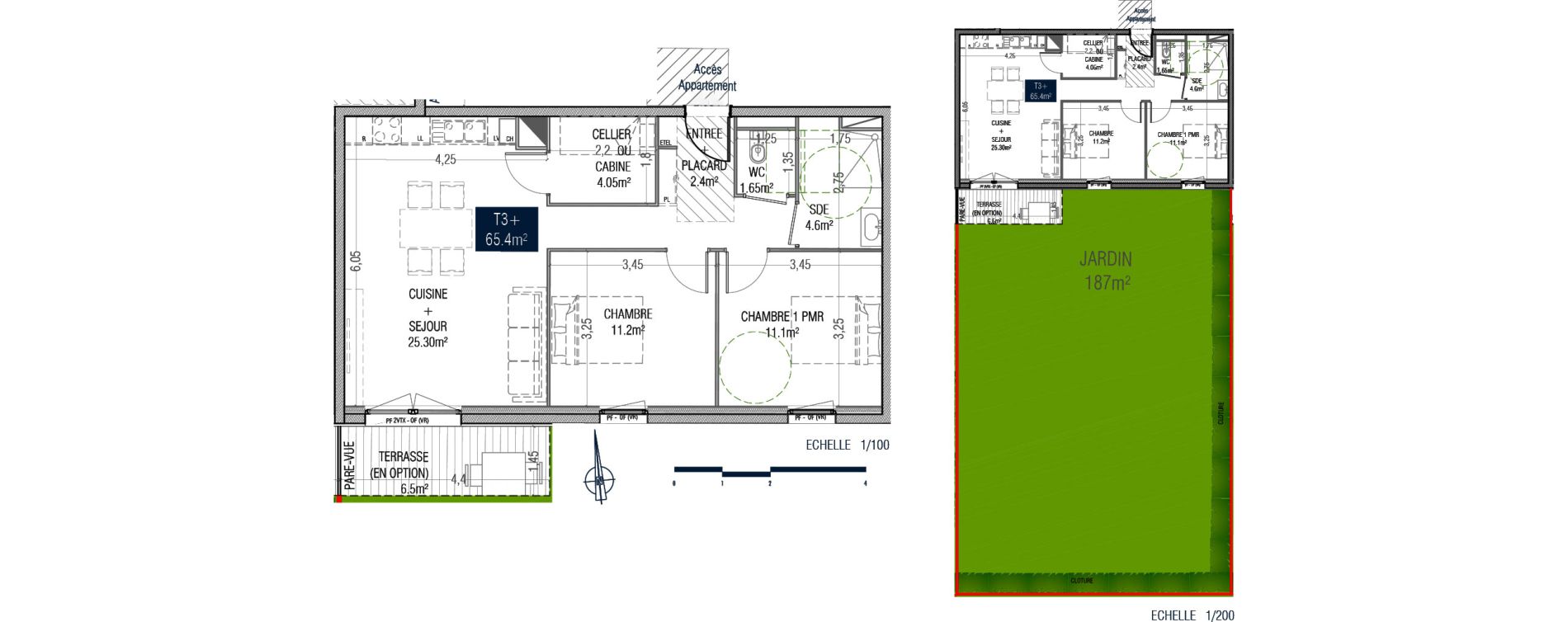 Appartement T3 de 65,40 m2 &agrave; Arques Centre