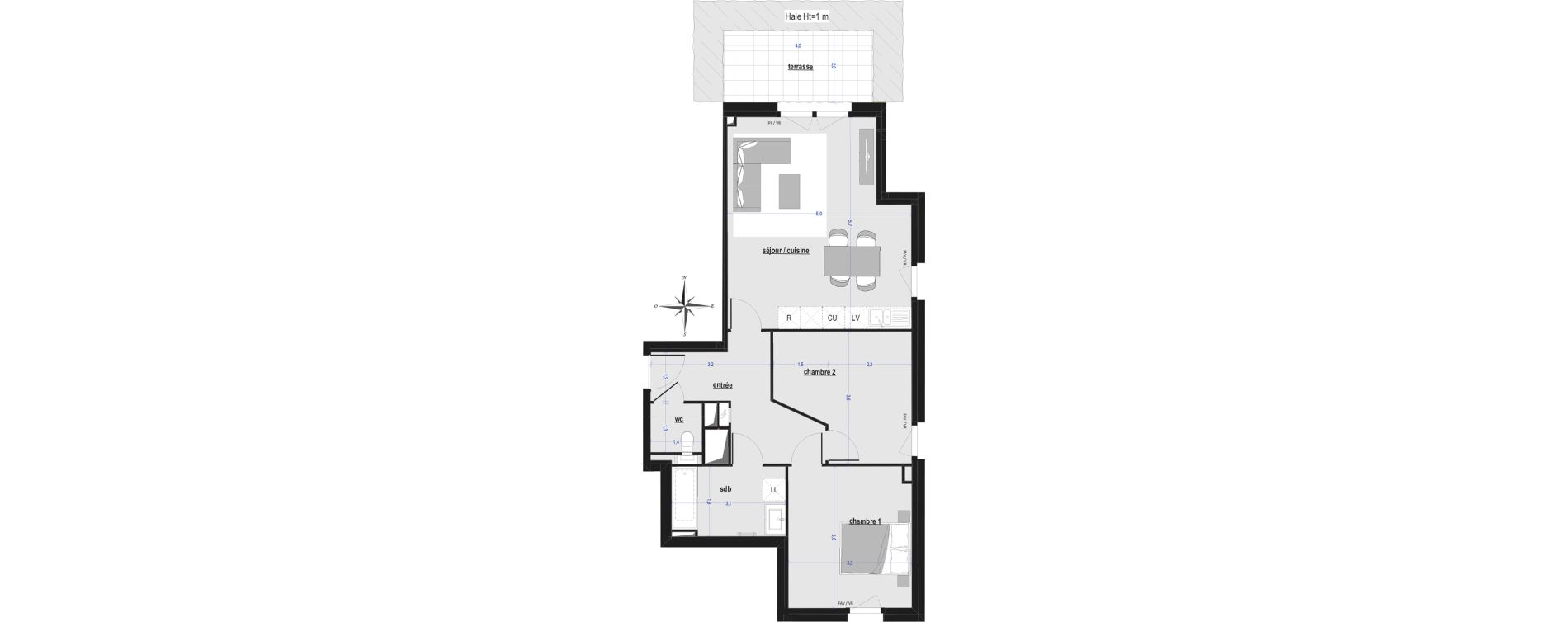 Appartement T3 de 66,20 m2 &agrave; Arras Saint-michel