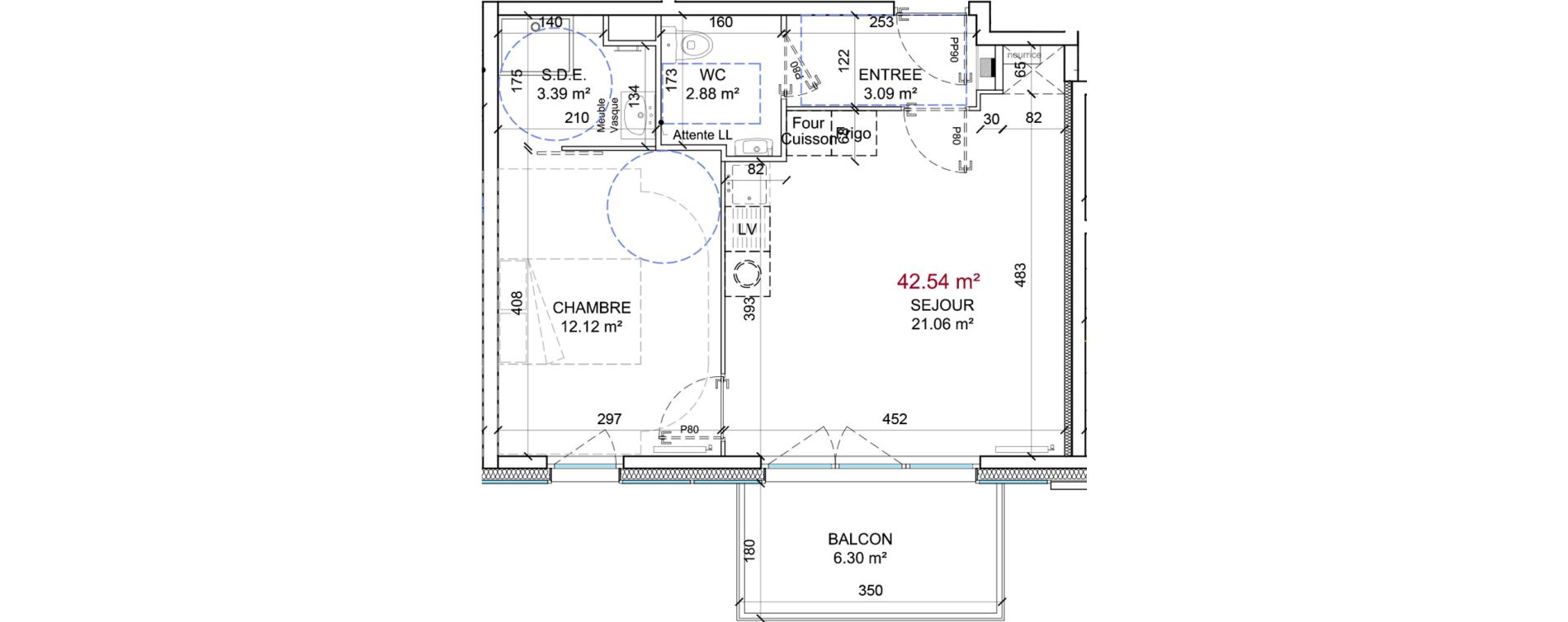 Appartement T2 de 42,54 m2 &agrave; Berck Centre