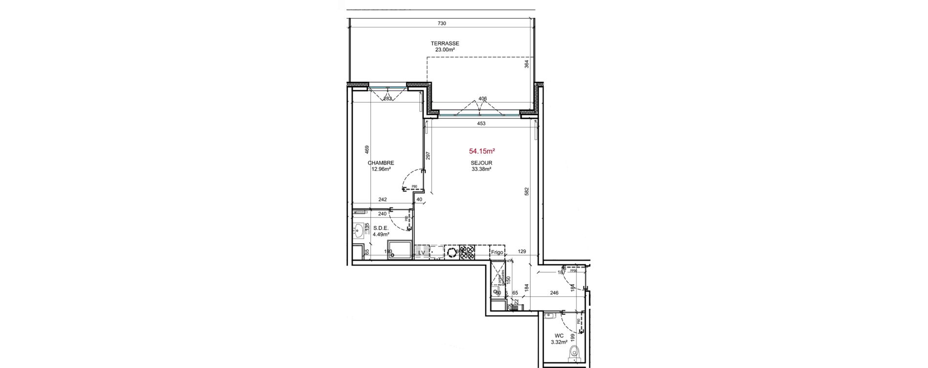 Appartement T2 de 54,15 m2 &agrave; Berck Centre