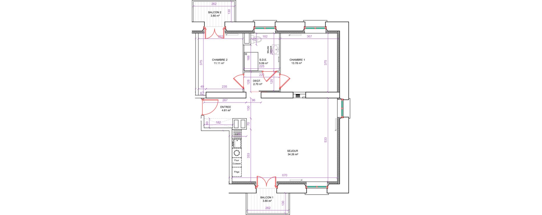 Appartement T3 de 71,55 m2 &agrave; Berck Centre