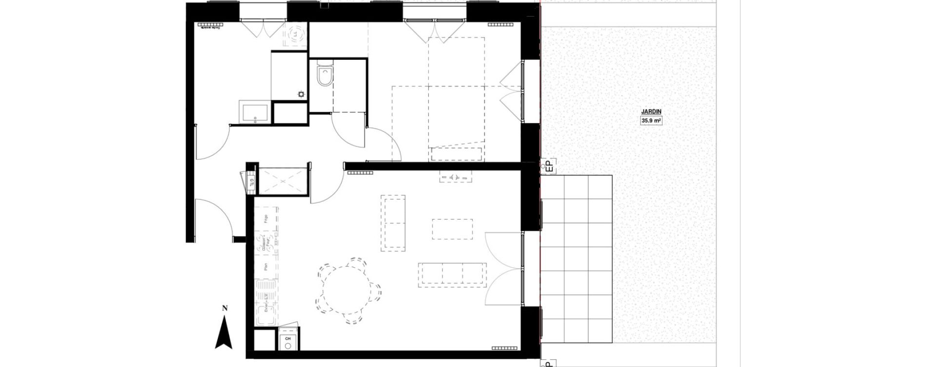 Appartement T2 de 59,80 m2 &agrave; Berck Mairie - la vigogne