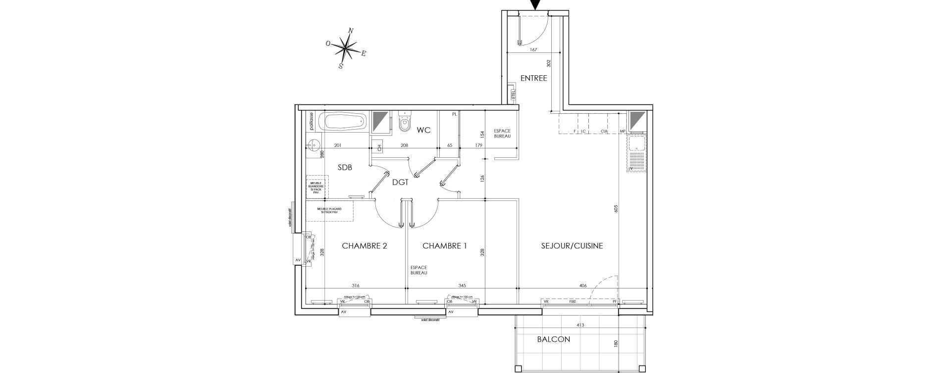 Appartement T3 de 68,10 m2 &agrave; Berck Mairie - la vigogne