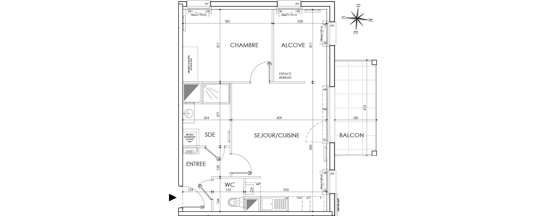 Appartement T2 de 51,25 m2 &agrave; Berck Mairie - la vigogne