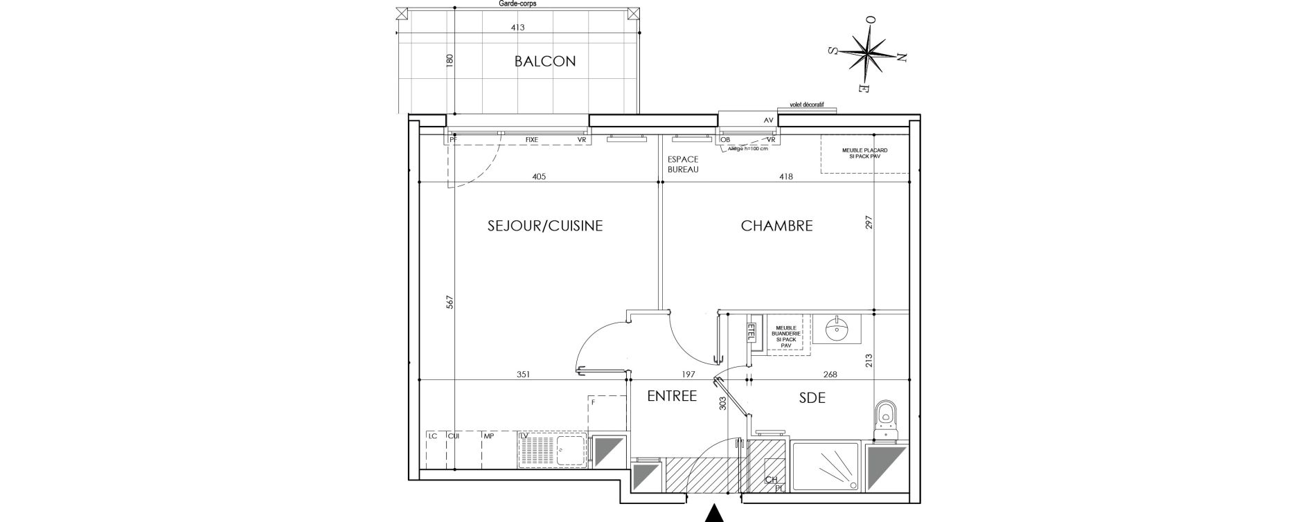 Appartement T2 de 46,20 m2 &agrave; Berck Mairie - la vigogne