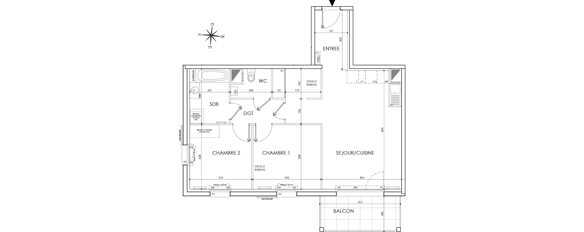 Appartement T3 de 68,10 m2 &agrave; Berck Mairie - la vigogne