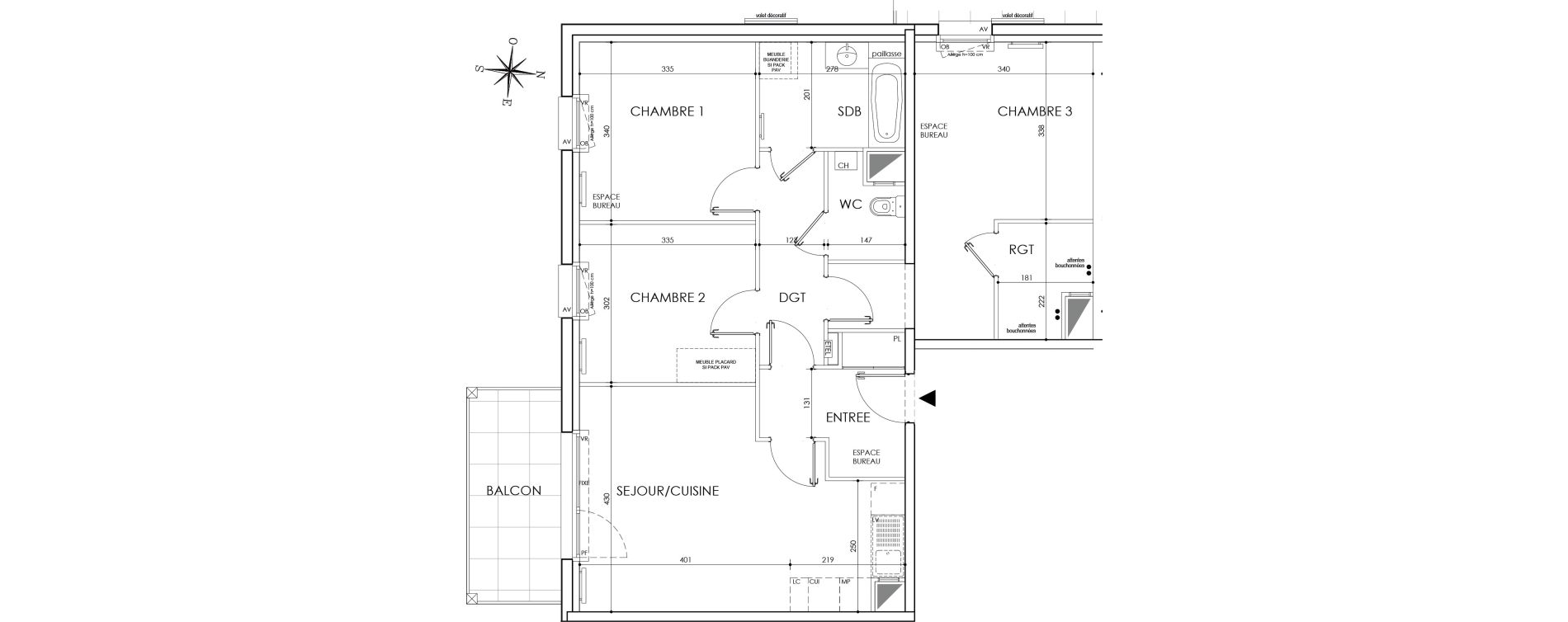 Appartement T4 de 82,65 m2 &agrave; Berck Mairie - la vigogne