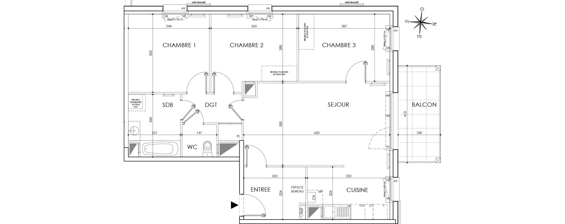Appartement T4 de 79,20 m2 &agrave; Berck Mairie - la vigogne