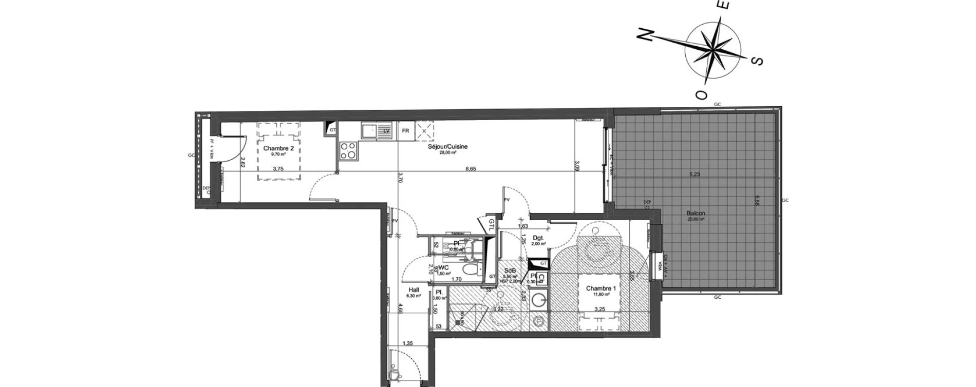 Appartement T3 de 66,70 m2 &agrave; Berck Randon