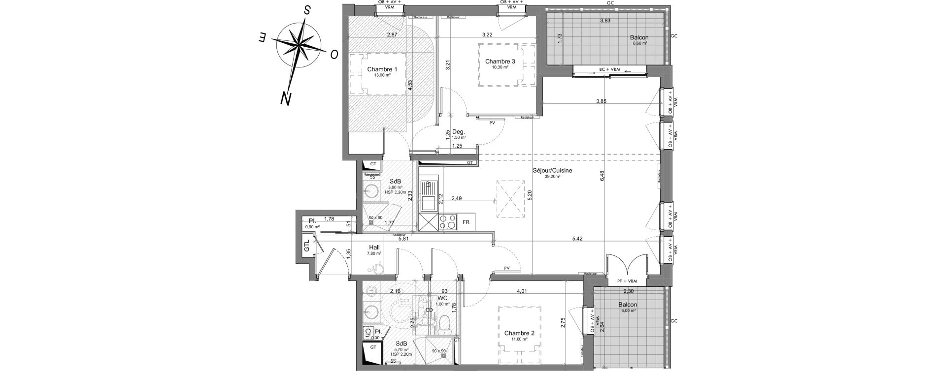 Appartement T4 de 95,10 m2 &agrave; Berck Randon
