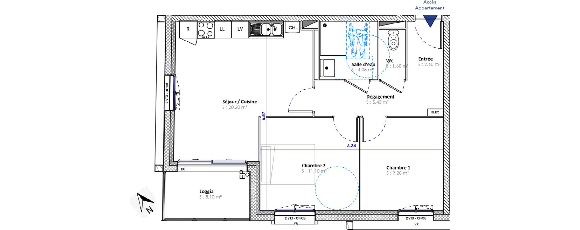 Appartement T3 de 54,15 m2 &agrave; Berck Centre