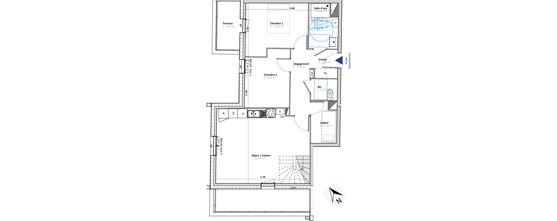 Appartement T4 de 79,95 m2 &agrave; Berck Centre