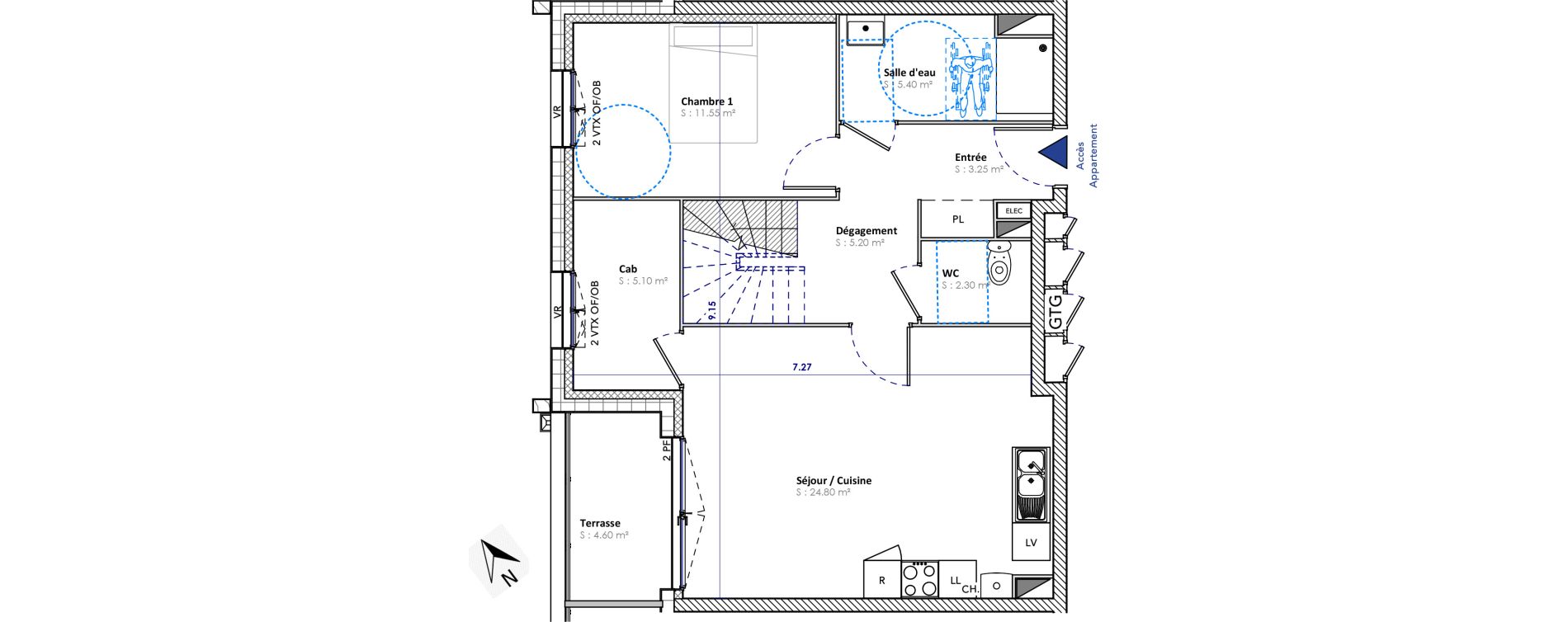 Appartement T4 de 82,55 m2 &agrave; Berck Centre