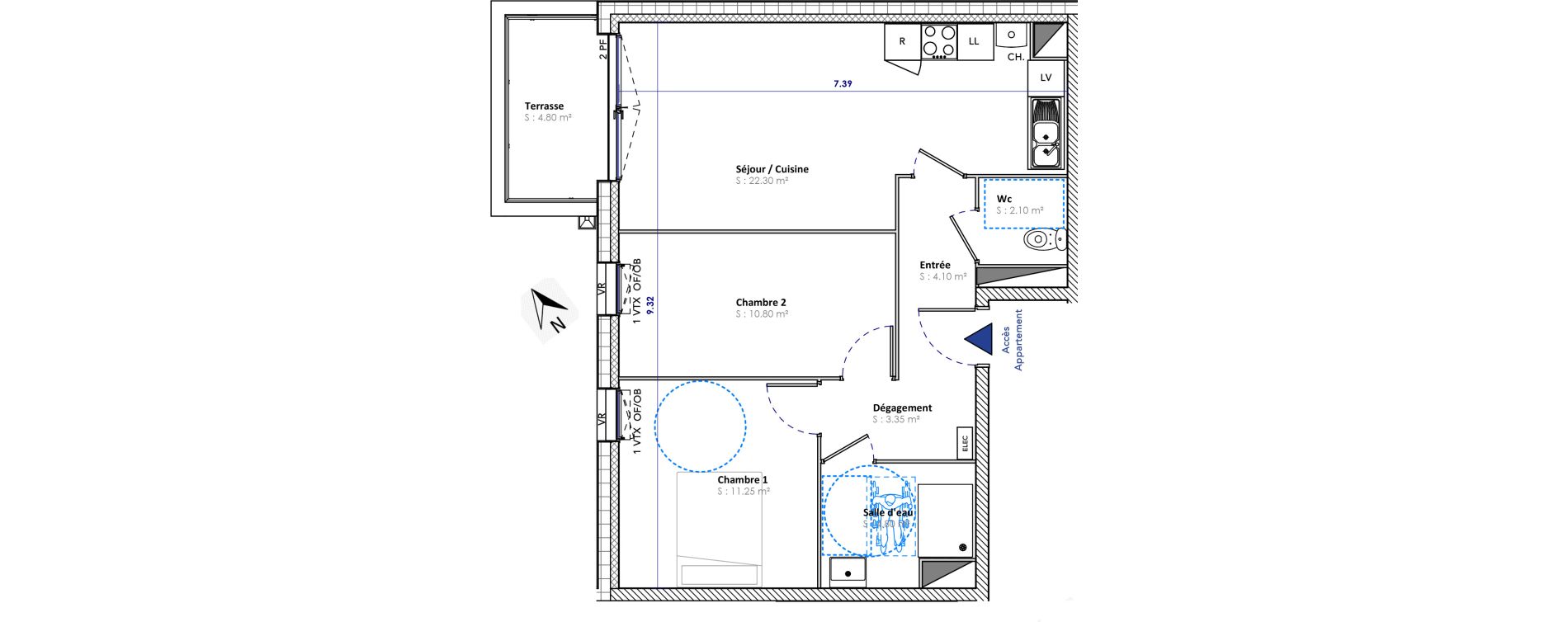 Appartement T3 de 58,65 m2 &agrave; Berck Centre