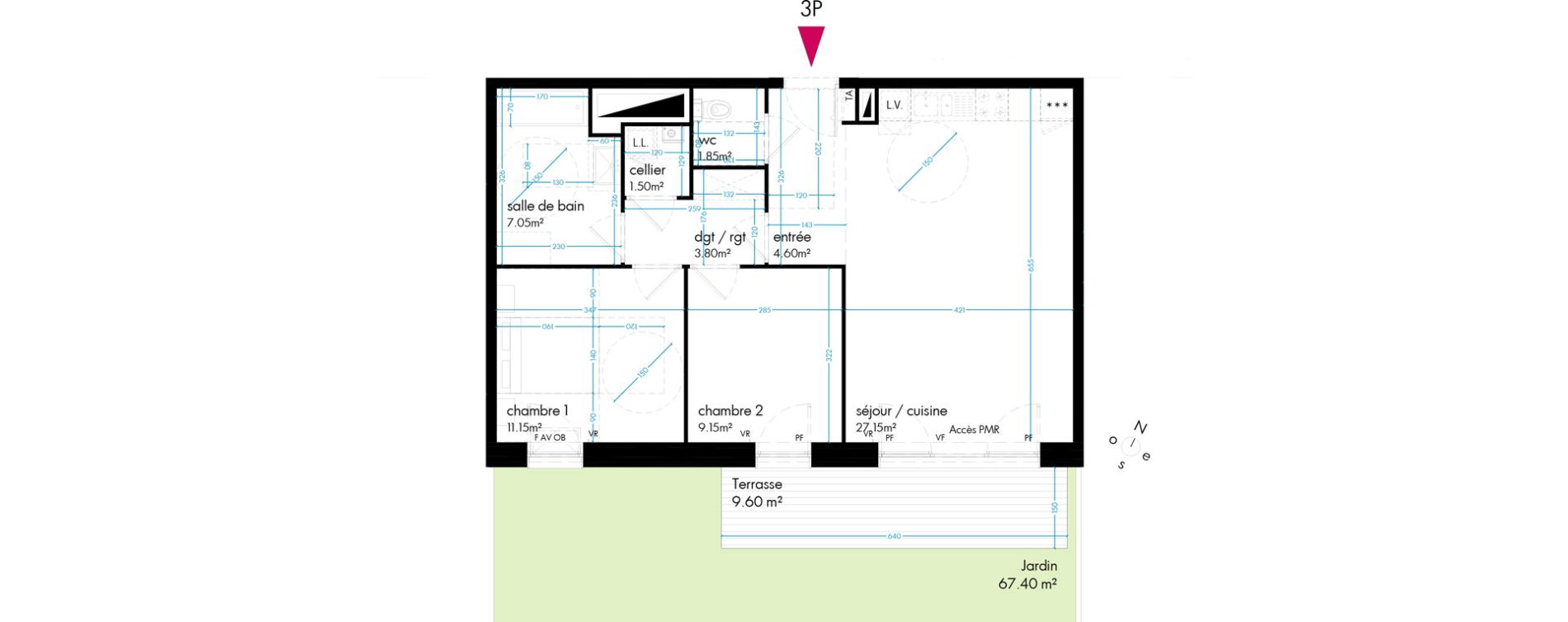 Appartement T3 de 66,25 m2 &agrave; Berck Quartier chinois