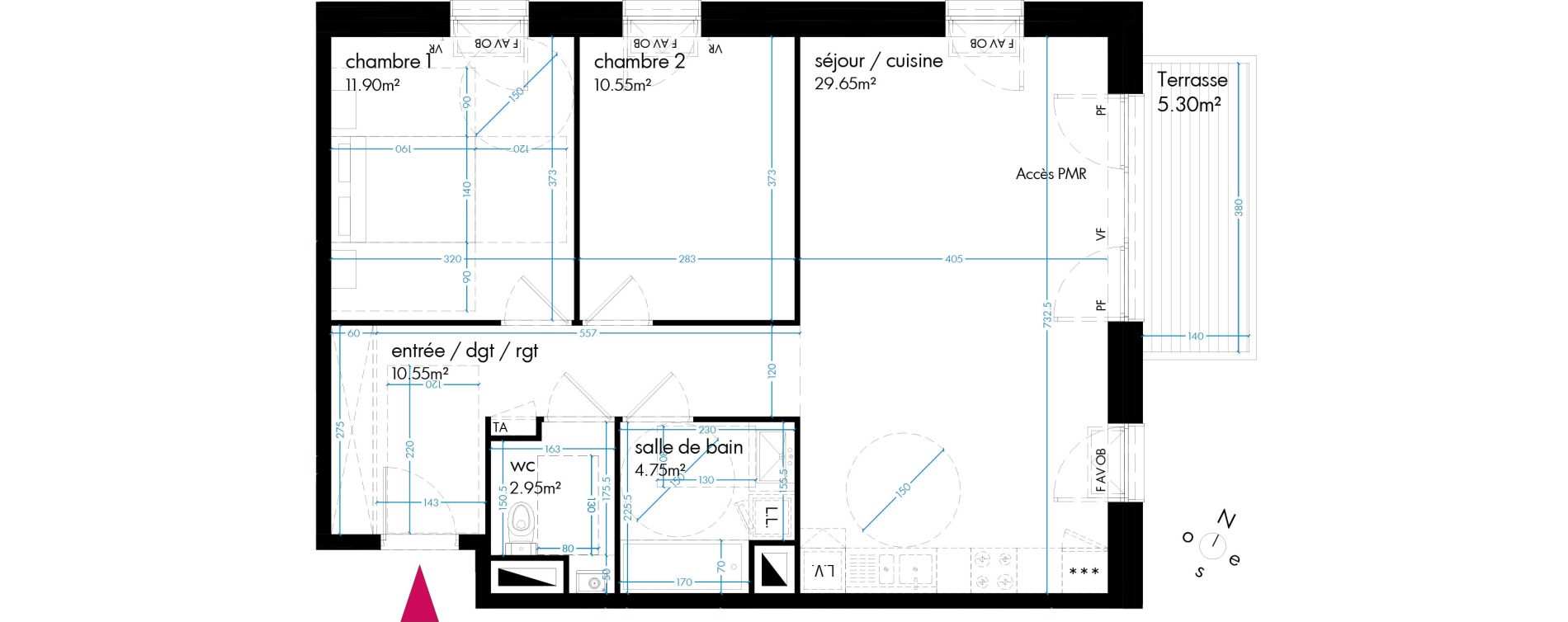 Appartement T3 de 70,35 m2 &agrave; Berck Quartier chinois