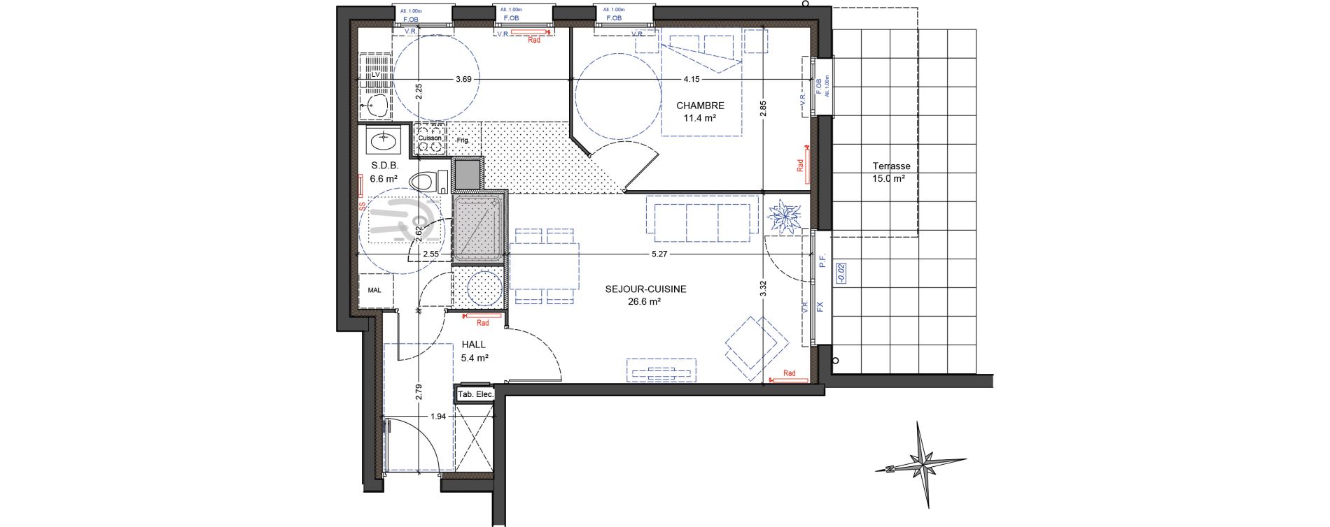 Appartement T2 de 50,00 m2 &agrave; Berck Centre