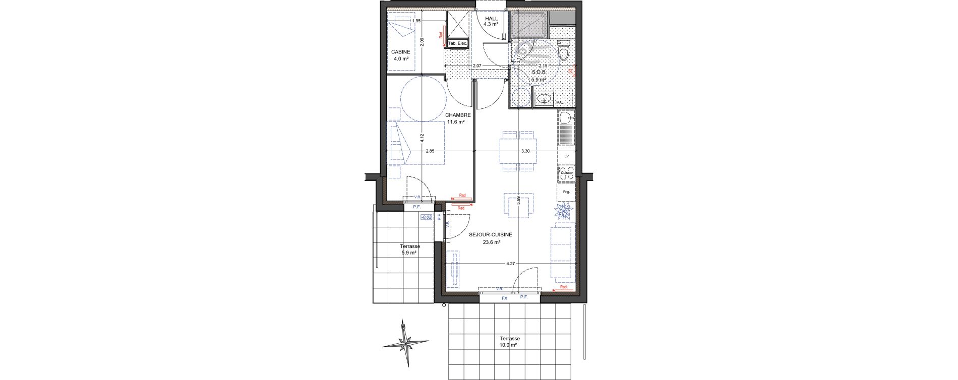 Appartement T2 de 49,40 m2 &agrave; Berck Centre