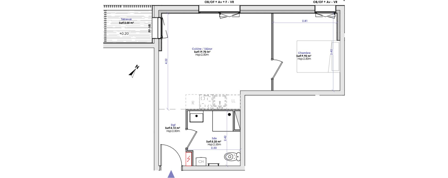 Appartement T2 de 37,90 m2 &agrave; Berck Plaine de l'eglise - plaine magnier