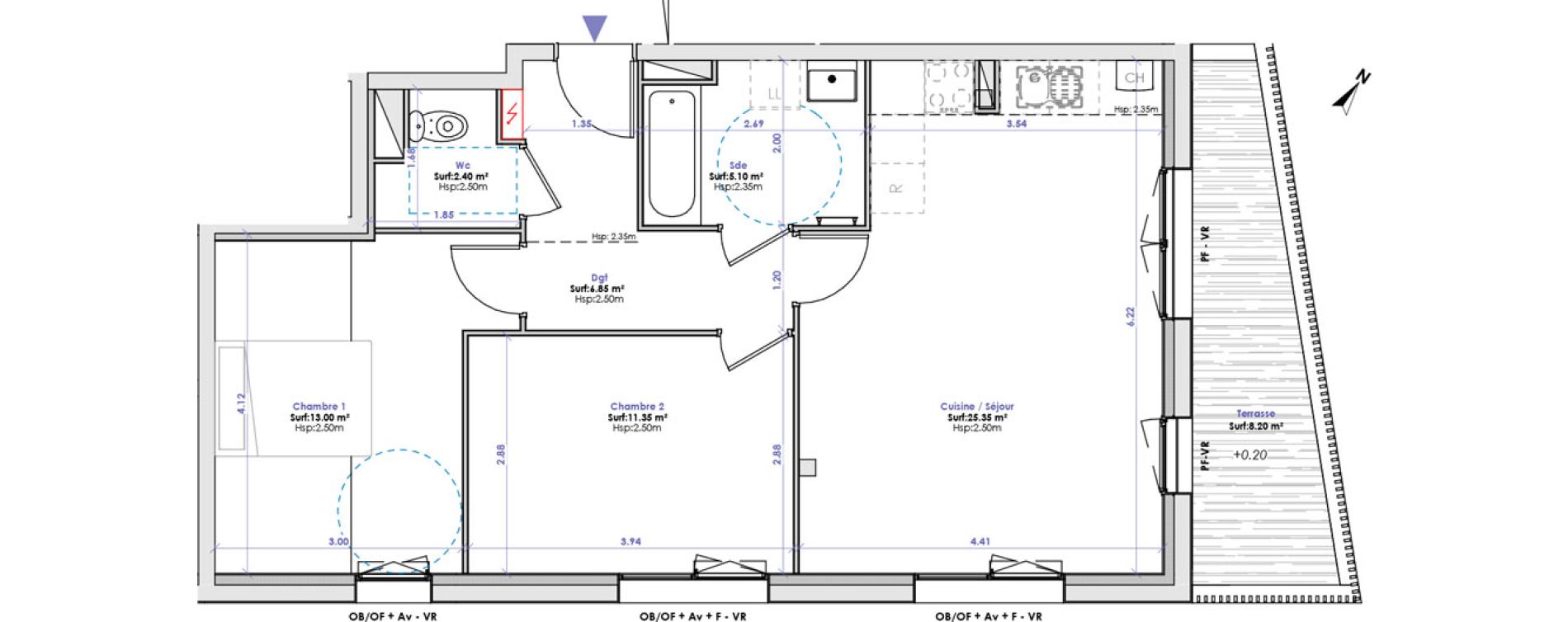 Appartement T3 de 64,05 m2 &agrave; Berck Plaine de l'eglise - plaine magnier